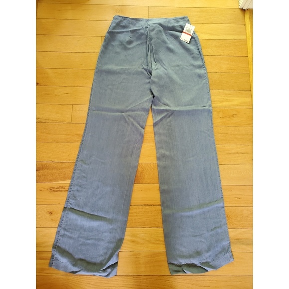 Michael Kors blue soft tie waist wide leg pant XS - Picture 4 of 4